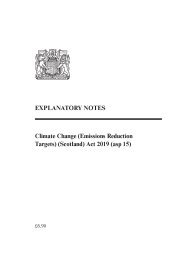 Explanatory Notes to the Climate Change (Emissions Reduction Targets) (Scotland) Act 2019. asp 15