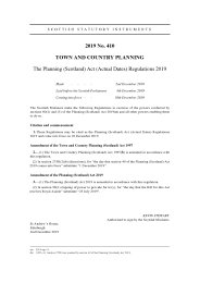 Planning (Scotland) Act (Actual Dates) Regulations 2019