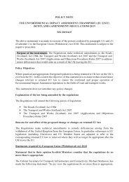 Policy Note to the Environmental Impact Assessment (Transport) (EU Exit) (Scotland) (Amendment) Regulations 2019. SSI 2019/415