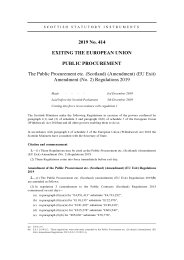 Public Procurement etc. (Scotland) (Amendment) (EU Exit) Amendment (No.2) Regulations 2019