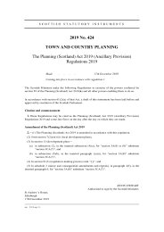 Planning (Scotland) Act 2019 (Ancillary Provision) Regulations 2019
