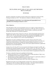 Policy Note to the Planning (Scotland) Act 2019 (Ancillary Provision) Regulations 2019. SSI 2019/424