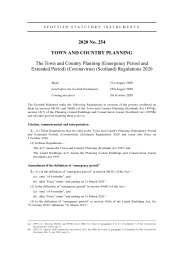 Town and Country Planning (Emergency Period and Extended Period) (Coronavirus) (Scotland) Regulations 2020