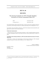 Housing (Scotland) Act 1987 (Tolerable Standard) (Extension of Criteria) Amendment Order 2021