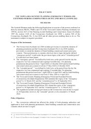 Policy Note to the Town and Country Planning (Emergency Period and Extended Period) (Coronavirus) (Scotland) Regulations 2021. SSI 2021/100