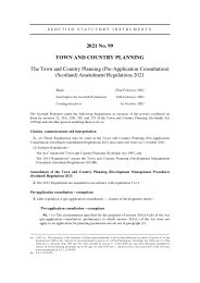 Town and Country Planning (Pre-Application Consultation) (Scotland) Amendment Regulations 2021