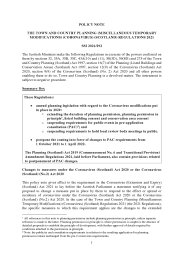 Policy Note to the Town and Country Planning (Miscellaneous Temporary Modifications) (Coronavirus) (Scotland) Regulations 2021. SSI 2021/292