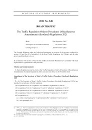 Traffic Regulation Orders (Procedure) (Miscellaneous Amendments) (Scotland) Regulations 2021