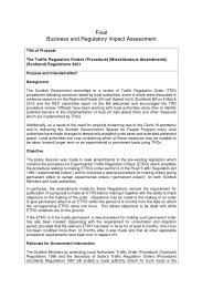 Impact Assessment to the Traffic Regulation Orders (Procedure) (Miscellaneous Amendments) (Scotland) Regulations 2021. SSI 2021/348