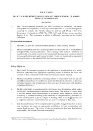 Policy Note - The Civic Government (Scotland) Act 1982 (Licensing Of Short-term Lets) Order 2022. SSI 2022/32