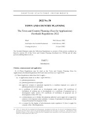 Town and Country Planning (Fees for Applications) (Scotland) Regulations 2022