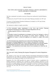 Policy Note to the Town and Country Planning (Miscellaneous Amendment) (Scotland) Regulations 2022