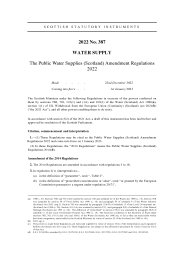 Public Water Supplies (Scotland) Amendment Regulations 2022