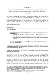 Policy Note to the Town and Country Planning (Miscellaneous Temporary Modifications) (Coronavirus) (Scotland) Regulations 2022. SSI 2022/66
