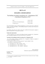 Building (Scotland) Amendment (No.2) Regulations 2022 (Amendment) Regulations 2023