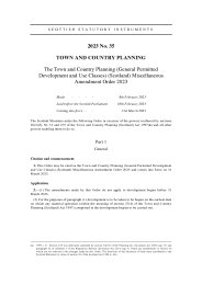 Town and Country Planning (General Permitted Development and Use Classes) (Scotland) Miscellaneous Amendment Order 2023