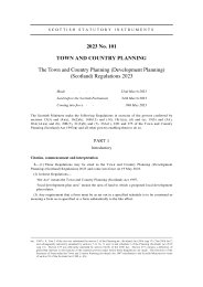 Town and Country Planning (Development Planning) (Scotland) Regulations 2023