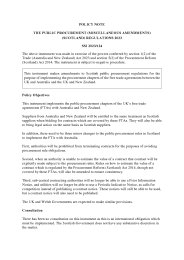 Policy Note to the Public Procurement (Miscellaneous Amendments) (Scotland) Regulations 2023
