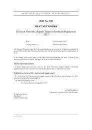 Heat Networks (Supply Targets) (Scotland) Regulations 2023