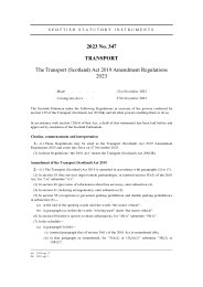 Transport (Scotland) Act 2019 Amendment Regulations 2023