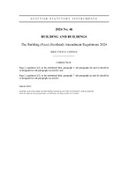 Building (Fees) (Scotland) Amendment Regulations 2024. SSI 2024/46 (Includes correction slip issued March 2024)