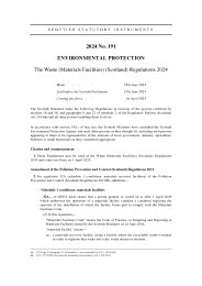 Waste (Materials Facilities) (Scotland) Regulations 2024