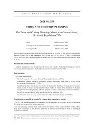 Town and Country Planning (Masterplan Consent Areas) (Scotland) Regulations 2024