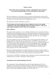 Policy Note to the Town and Country Planning (Amendment of National Planning Framework) (Scotland) Regulations 2024. SSI 2024/365