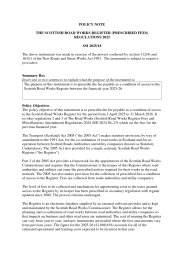 Policy Note to the Scottish Road Works Register (Prescribed Fees) Regulations 2025. SSI 2025/18
