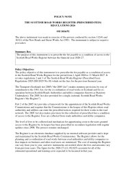 Policy Note to the Scottish Road Works Register (Prescribed Fees) Regulations 2026. SSI 2026/52