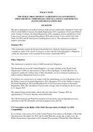 Policy Note to the Public Procurement (Agreement on Government Procurement) (Thresholds) (Miscellaneous Amendments) (Scotland) Regulations 2025. SSI 2025/299
