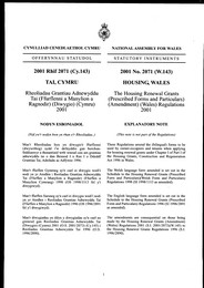 Housing Renewal Grants (Prescribed Forms and Particulars) (Amendment) (Wales) Regulations 2001. (W.143)