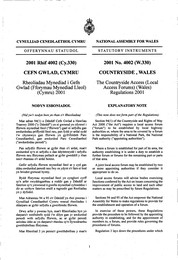 Countryside Access (Local Access Forums) (Wales) Regulations 2001. (W.330)