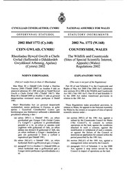 Wildlife and Countryside (Sites of Special Scientific Interest, Appeals) (Wales) Regulations 2002. (W.168)