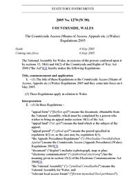 Countryside Access (Means of Access, Appeals etc.) (Wales) Regulations 2005. (W.90)