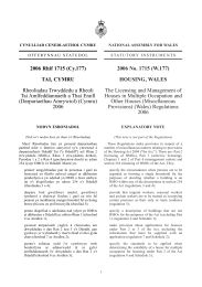 Licensing and Management of Houses in Multiple Occupation and Other Houses (Miscellaneous Provisions) (Wales) Regulations 2006. (W.177)