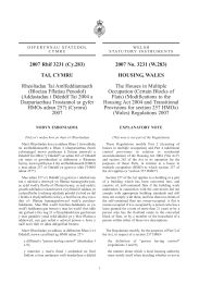 Houses in Multiple Occupation (Certain Blocks of Flats) (Modifications to the Housing Act 2004 and Transitional Provisions for Section 257 HMOs) (Wales) Regulations 2007. (W.283)