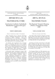Regional Transport Planning (Wales) (Amendment) Order 2009 (W.22)