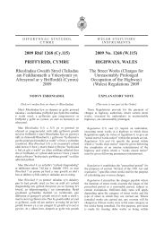 Street Works (Charges for Unreasonably Prolonged Occupation of the Highway) (Wales) Regulations 2009. (W.115)