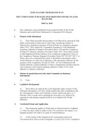 Explanatory Memorandum to the Compulsory Purchase (Inquiries Procedure) (Wales) Rules 2010. SI 2010/3015
