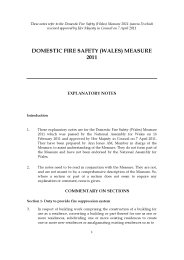 Explanatory Notes to the Domestic Fire Safety (Wales) Measure 2011. (nawm. 3). 2011 ch 3