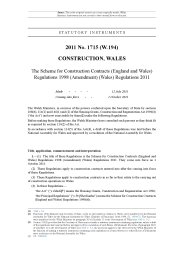 Scheme for Construction Contracts (England and Wales) Regulations 1998 (amendment) (Wales) regulations 2011 (W.194)