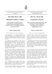 Commons (Deregistration and Exchange Orders) (Interim Arrangements) (Wales) Regulations 2012 (W.100)