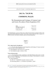 Deregistration and Exchange of Common Land and Greens (Procedure) (Wales) Regulations 2012 (W.98)