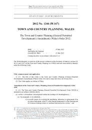 Town and Country Planning (General Permitted Development) (Amendment) (Wales) Order 2012 (W.167)