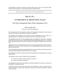 Site Waste Management Plans (Wales) Regulations 2013