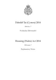 Explanatory Notes for the Housing (Wales) Act 2014 (anaw. 7)