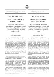 Developments of National Significance (Specified Criteria and Prescribed Secondary Consents) (Wales) (Amendment) Regulations 2016. (W.111)