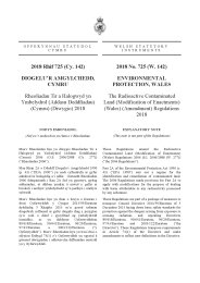 Radioactive Contaminated Land (Modification of Enactments) (Wales) (Amendment) Regulations 2018. (W.142)