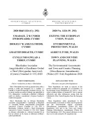 Environmental Assessments and Town and Country Planning (Miscellaneous Amendments) (Wales) (EU Exit) Regulations 2020 (W.292)